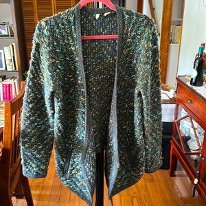 Anthropology Moth Multicolor Open Front Cardigan